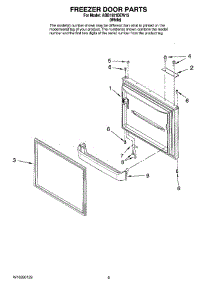 05 - Freezer Door Parts parts for Maytag Refrigerator ABB1921DEW15 from AppliancePartsPros.com