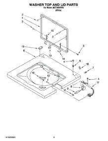 06 - Washer Top And Lid Parts parts for Maytag Washer Dryer Combo MET3800TW2 from AppliancePartsPros.com