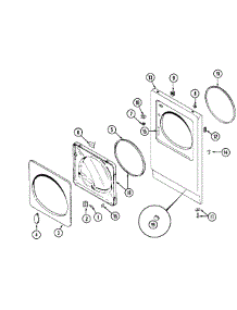 04 - Door parts for Maytag Dryer MDE11CSACW from AppliancePartsPros.com