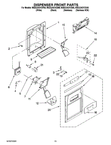 08 - Dispenser Front Parts parts for Maytag Refrigerator MSD2242VES00 from AppliancePartsPros.com