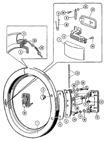 07 - Door parts for Maytag Washer MFR35PDAVS from AppliancePartsPros.com