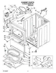 02 - Cabinet Parts parts for Maytag Dryer MGD5801TW0 from AppliancePartsPros.com