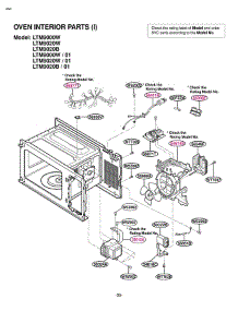 Section 4 parts for Lg Microwave LTM9000W / CW3ELGA from AppliancePartsPros.com
