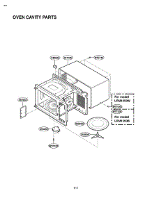 Section 3 parts for Lg Microwave LRM1250W 01 / CW1EBBY from AppliancePartsPros.com