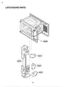 Section 4 parts for Lg Microwave LRM1250W 01 / CW1EBBY from AppliancePartsPros.com