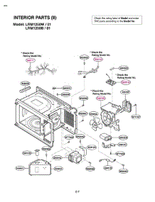 Section 6 parts for Lg Microwave LRM1250W 01 / CW1EBBY from AppliancePartsPros.com