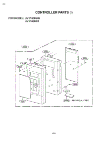Section 2 parts for Lg Microwave LMV1630WW / CW1ELGA from AppliancePartsPros.com