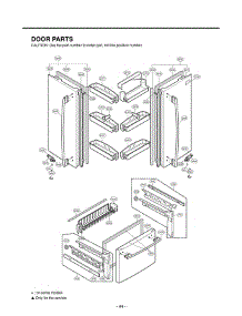 Section 4 parts for Lg Refrigerator LFC25760SW / ASWCLGA from AppliancePartsPros.com