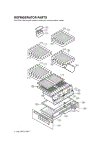Section 3 parts for Lg Refrigerator LRFC25750SW / ASWCLGA from AppliancePartsPros.com