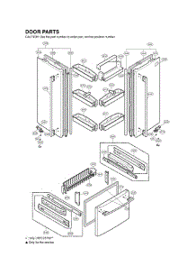 Section 4 parts for Lg Refrigerator LRFC25750SW / ASWCLGA from AppliancePartsPros.com