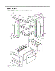 Section 4 parts for Lg Refrigerator LFC25760SB / AWBCLGA from AppliancePartsPros.com