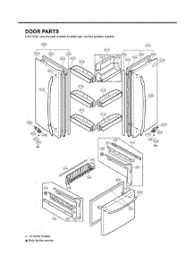 Section 4 parts for Lg Refrigerator LFC25770TT / ATICLGA from AppliancePartsPros.com