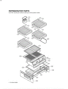 Section 3 parts for Lg Refrigerator LRFD25850WW / ASWCLGA from AppliancePartsPros.com