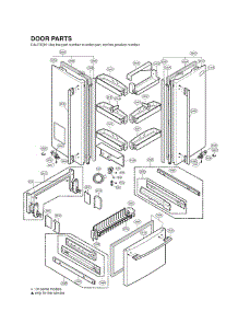 Section 4 parts for Lg Refrigerator LRFD25850WW / ASWCLGA from AppliancePartsPros.com