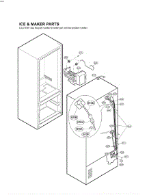 Section 6 parts for Lg Refrigerator LRFD25850WW / ASWCLGA from AppliancePartsPros.com