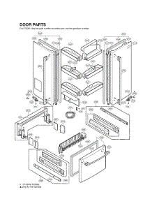 Section 4 parts for Lg Refrigerator LRFD25850SB / AWBCLGA from AppliancePartsPros.com