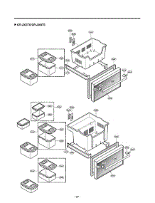 Section 3 parts for Lg Refrigerator GR-J303TG / AMWCSJA from AppliancePartsPros.com