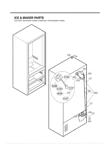 Section 6 parts for Lg Refrigerator LMX21981ST / AST3LGA from AppliancePartsPros.com