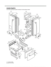 Section 4 parts for Lg Refrigerator LFX25960SB / AWBCLGA from AppliancePartsPros.com