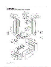 Section 4 parts for Lg Refrigerator LFX25961SB / AWBCLGA from AppliancePartsPros.com