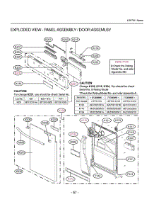 Section 4 parts for Lg Dishwasher LDF7811ST / ASTEEUS from AppliancePartsPros.com
