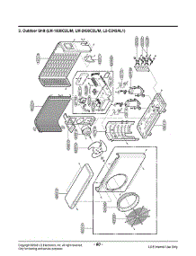 Section 2 parts for Lg Air Conditioner LM-1830C2L / AMB6EUS from AppliancePartsPros.com