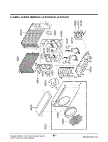 Section 2 parts for Lg Air Conditioner LM-2430C2L / AMB6CND from AppliancePartsPros.com