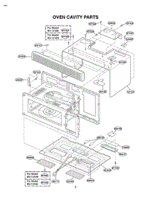 Section 3 parts for Lg Microwave MV-1310B / BKEGSE from AppliancePartsPros.com