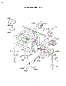 Section 5 parts for Lg Microwave MV-1310W / WHEGSE from AppliancePartsPros.com