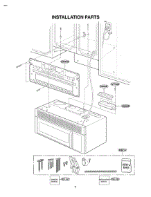 Section 7 parts for Lg Microwave MV-1310W / WHEGSE from AppliancePartsPros.com