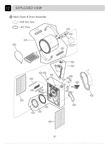 Section 4 parts for Lg Dryer DLEC733W / AOWEEUS from AppliancePartsPros.com