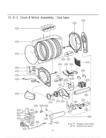 Section 3 parts for Lg Dryer DLG0452W / ABWEEUS from AppliancePartsPros.com