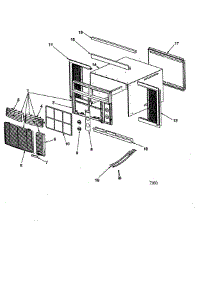Outercase / Curtains / Front Assembly parts for Amana Air Conditioner RC10091A1D / PRC10091A1D from AppliancePartsPros.com