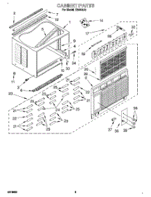 03 - Cabinet parts for Roper Air Conditioner X24004A2 from AppliancePartsPros.com