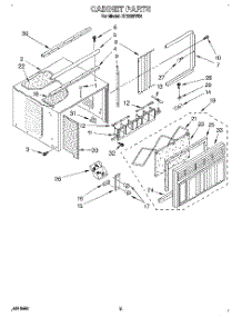 03 - Cabinet parts for Roper Air Conditioner X12002V04 from AppliancePartsPros.com