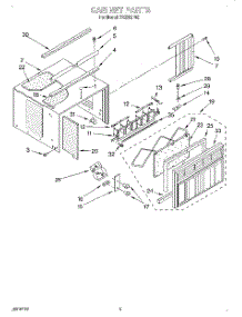 03 - Cabinet parts for Roper Air Conditioner X12002F00 from AppliancePartsPros.com