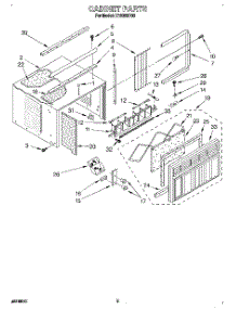 03 - Cabinet parts for Roper Air Conditioner X12002D00 from AppliancePartsPros.com