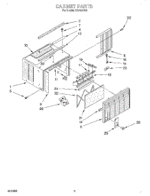 03 - Cabinet parts for Roper Air Conditioner X07002F00 from AppliancePartsPros.com