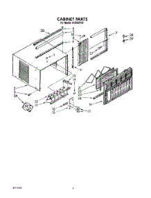 04 - Cabinet parts for Roper Air Conditioner X12002V02 from AppliancePartsPros.com