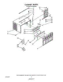 04 - Cabinet parts for Roper Air Conditioner X07002W00 from AppliancePartsPros.com
