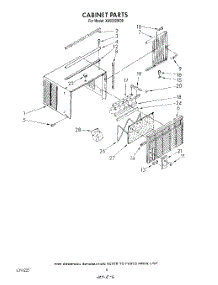 04 - Cabinet parts for Roper Air Conditioner X05002W00 from AppliancePartsPros.com