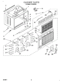 03 - Cabinet parts for Roper Air Conditioner X18004D00 from AppliancePartsPros.com