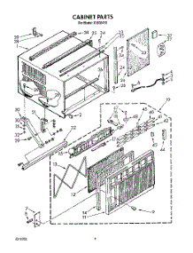 04 - Cabinet parts for Roper Air Conditioner X18004V0 from AppliancePartsPros.com