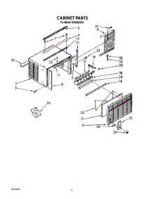 04 - Cabinet parts for Roper Air Conditioner X05002X01 from AppliancePartsPros.com