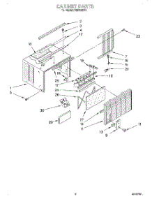 03 - Cabinet parts for Roper Air Conditioner X05002F01 from AppliancePartsPros.com