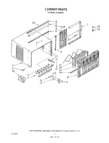 04 - Cabinet parts for Roper Air Conditioner X12002V0 from AppliancePartsPros.com