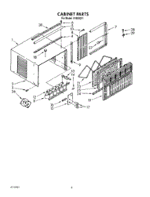 04 - Cabinet parts for Roper Air Conditioner X10002V1 from AppliancePartsPros.com