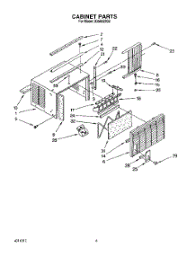 04 - Cabinet parts for Roper Air Conditioner X05002X02 from AppliancePartsPros.com