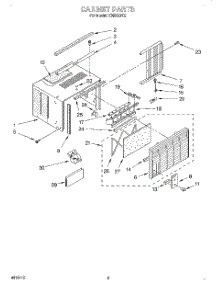 03 - Cabinet parts for Roper Air Conditioner X05002F02 from AppliancePartsPros.com