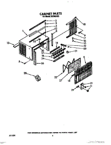 04 - Cabinet parts for Roper Air Conditioner X07002X00 from AppliancePartsPros.com